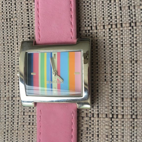 NEW Vintage Pedre Pink Suede Leather Stripe Face main image 5